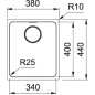 Franke Mythos - Évier MYX 110-34, 380x440 mm, inox 122.0637.419 Franke Mythos - Évier MYX 110-34, 380x440 mm, inox 122.0637.419