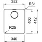 Franke Mythos - Évier MYX 210 / 610-34, 352x412 mm, inox 127.0637.431 Franke Mythos - Évier MYX 210 / 610-34, 352x412 mm, inox 127.0637.431