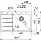 Franke Centro - Évier en Fragranite CNG 611-78 TL / 7, 78x50 cm, cachemire 114.0637.508 Franke Centro - Évier en Fragranite CNG 611-78 TL / 7, 78x50 cm, cachemire 114.0637.508