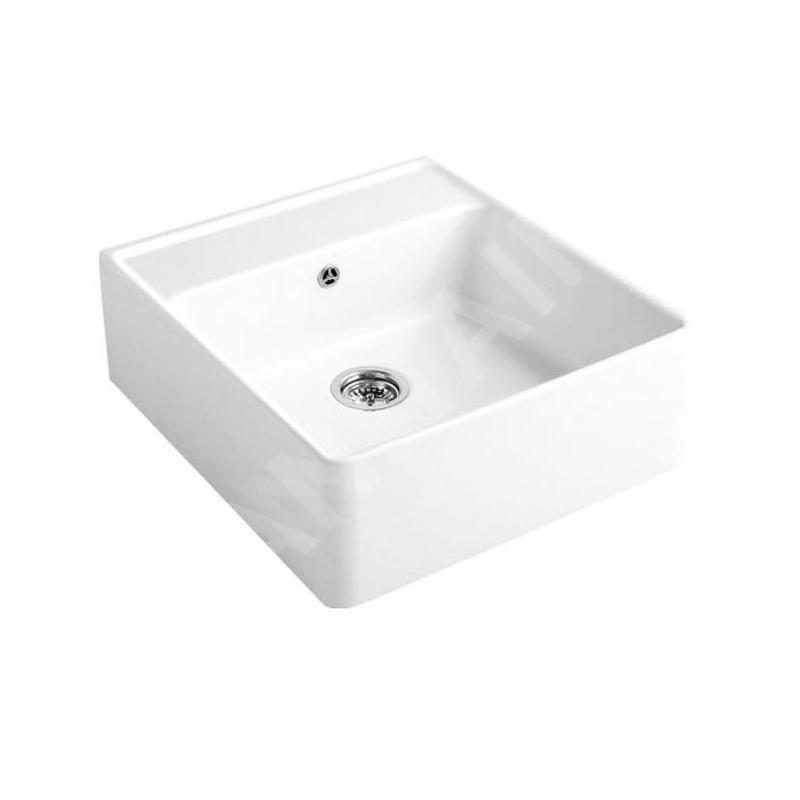 Villeroy & Boch Éviers - Évier en céramique 630x595 mm avec vidage, CeramicPlus, blanc alpin 632062R1