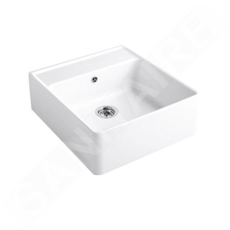 Villeroy & Boch Éviers - Évier en céramique 630x595 mm avec vidage, CeramicPlus, blanc alpin 632062R1