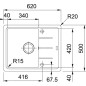 Franke Basis - Évier en fragranit BFG 611-62, 62x50 cm, cachemire 114.0494.751 Franke Basis - Évier en fragranit BFG 611-62, 62x50 cm, cachemire 114.0494.751