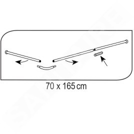 Sapho Accessoire Ridder - Barre de douche universelle, chromée 59500
