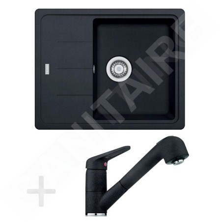 Franke Colonnes - Kit de cuisine G55, évier en granite BFG 611-62, onyx + robinet FC 9547, onyx 114.0323.817
