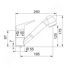 Franke Colonnes - Kit de cuisine G55, évier en granite BFG 611-62, onyx + robinet FC 9547, onyx 114.0323.817