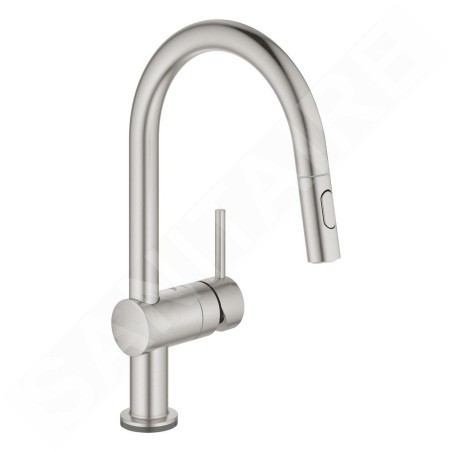Grohe MintaTouch - Mitigeur d’évier électronique avec douchette extractible, supersteel 31358DC2