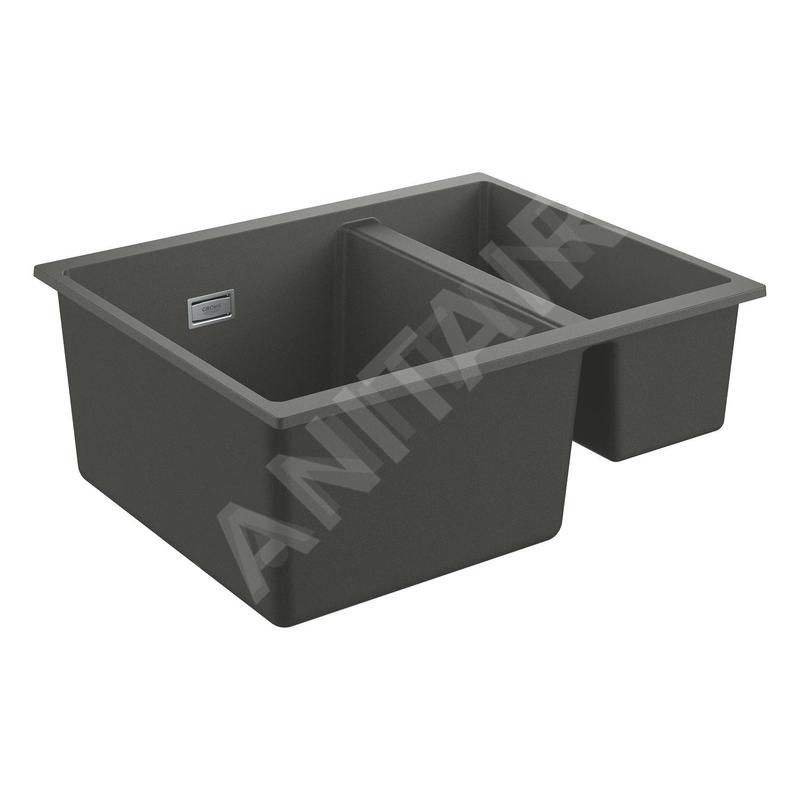 Grohe Éviers - Évier composite K500 avec garniture de vidage, 555x460 mm, noir granite 31648AT0