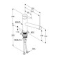 Kludi Steel - Mitigeur d’évier, acier brossé 44850F860