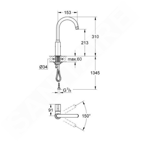 Grohe Red - Soupape de support Mono, supersteel 30035DC0