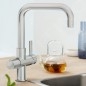 Grohe Red - Mitigeur d’évier à levier Duo, supersteel 30097DC0