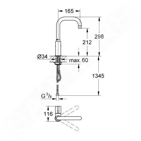 Grohe Red - Soupape de support Mono, supersteel 30160DC0