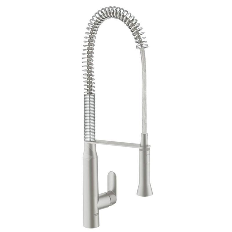 Grohe K7 - Mitigeur d'évier avec bras flexible, supersteel 32950DC0