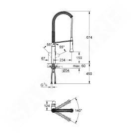 Grohe K7 - Mitigeur d'évier avec bras flexible, supersteel 32950DC0