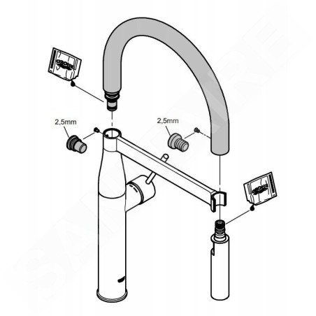 Grohe Essence - Flexible robinet de cuisine, jaune 30321YF0
