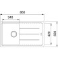 Franke Basis - Évier en fragranit BFG 611-86, 86x50 cm, sahara 114.0494.915 Franke Basis - Évier en fragranit BFG 611-86, 86x50 cm, sahara 114.0494.915