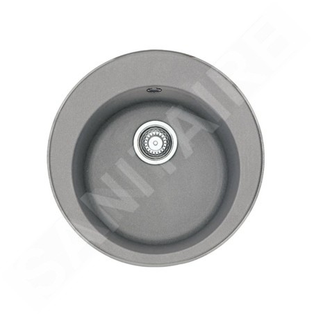 Franke Rondo - Évier en fragranit ROG 610, 510 mm, rond, pierre gris 114.0284.731