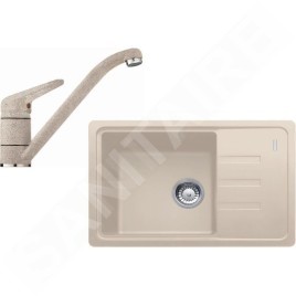 Franke Colonnes - Set de cuisine G117, évier en fragranit BSG 611-62, sahara + robinet FP 9541.082, sahara 114.0440.700