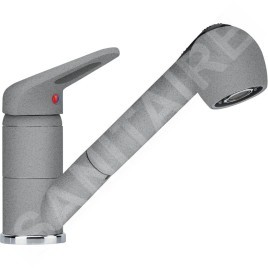 Franke Colonnes - Set de cuisine G118, évier en fragranit BSG 611-62 + robinet FC 9547.084, pierre grise 114.0440.850
