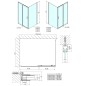 Polysan Easy Line - Porte de douche 1600 mm, aluminium poli/verre transparent EL1815