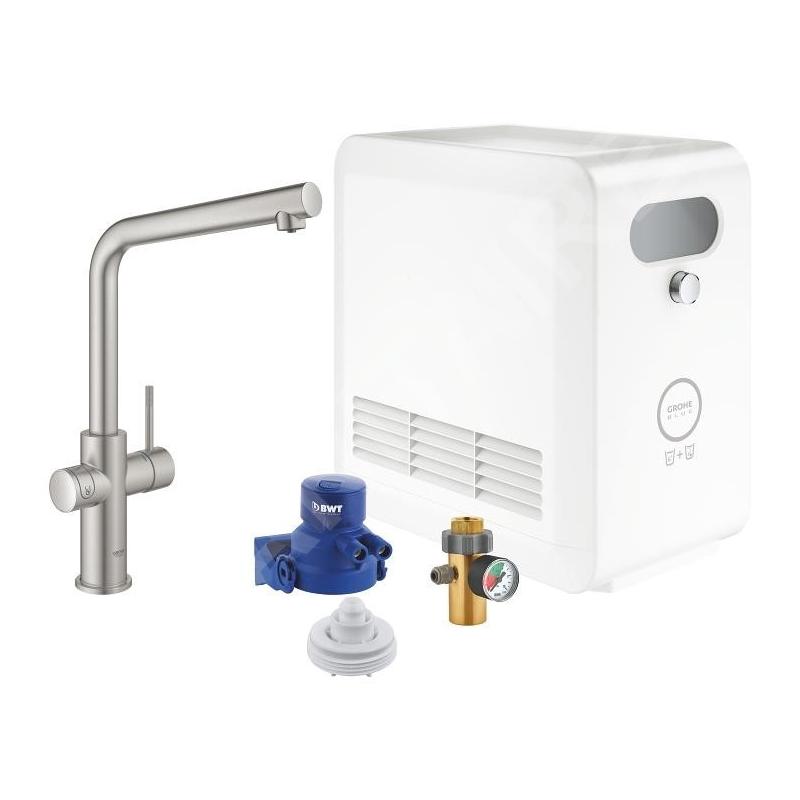 Grohe Blue Professional - Mitigeur d’évier avec unité réfrigérante et filtration, supersteel 31347DC3 Grohe Blue Professional - Mitigeur d’évier avec unité réfrigérante et filtration, supersteel 31347DC3