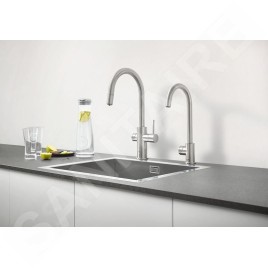 Grohe Blue Professional - Mitigeur d’évier avec unité réfrigérante et filtration, douchette extractible, supersteel 31325DC2