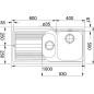 Franke Logica - Évier en inox LLX 651/7, 1000x500 mm 101.0120.190 Franke Logica - Évier en inox LLX 651/7, 1000x500 mm 101.0120.190