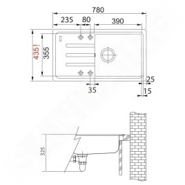 Franke Colonnes - Kit de cuisine G122, évier en fragranit BSG 611-78/39, sahara + robinet FC 9547.082, chrome/sahara