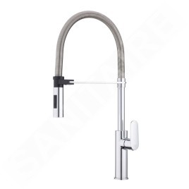 Paffoni Candy - Mitigeur d'évier avec douchette extractible, chrome CA179CR