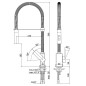 Paffoni Effe - Mitigeur d’évier avec douchette extractible, chrome EF179CR