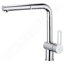 Paffoni Ringo - Mitigeur d'évier avec douchette extractible, chrome RIN185CR