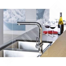 Paffoni Ringo - Mitigeur d'évier avec douchette extractible, chrome RIN185CR