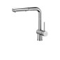 Paffoni Light - Mitigeur d’évier avec douchette extractible, chrome LIG285CR-MET