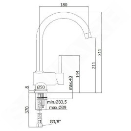 Paffoni Stick - Mitigeur d’évier, chrome SK180CR
