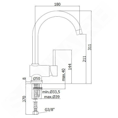 Paffoni Stick - Mitigeur d’évier, chrome SK180CR
