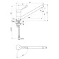Ideal Standard Ceralook - Robinetterie d’évier, BlueStart, acier allié BC292GN