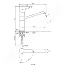 Ideal Standard CeraFlex - Robinetterie d’évier, BlueStart, chrome BC136AA