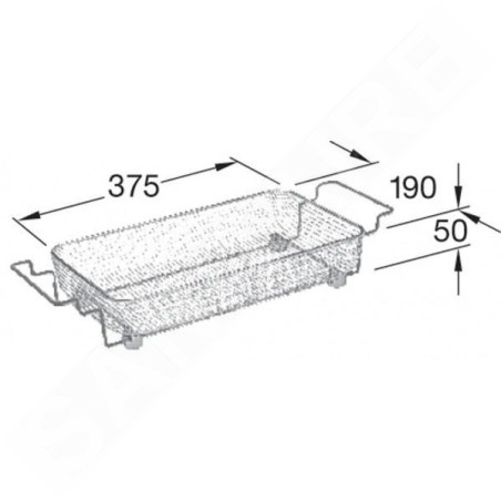 Villeroy & Boch Accessoires - Filtre d'égoûts 375x190x50 mm, inox brossé 834547K1