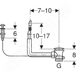 Geberit Accessoires - Siphon pour éviers avec trop-plein, actionnement rotatif G 1 1/2, chrome brillant 152.929.20.1