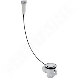 Geberit Accessoires - Siphon pour éviers avec actionnement rotatif G 1 1/2, chrome brillant 152.931.20.1
