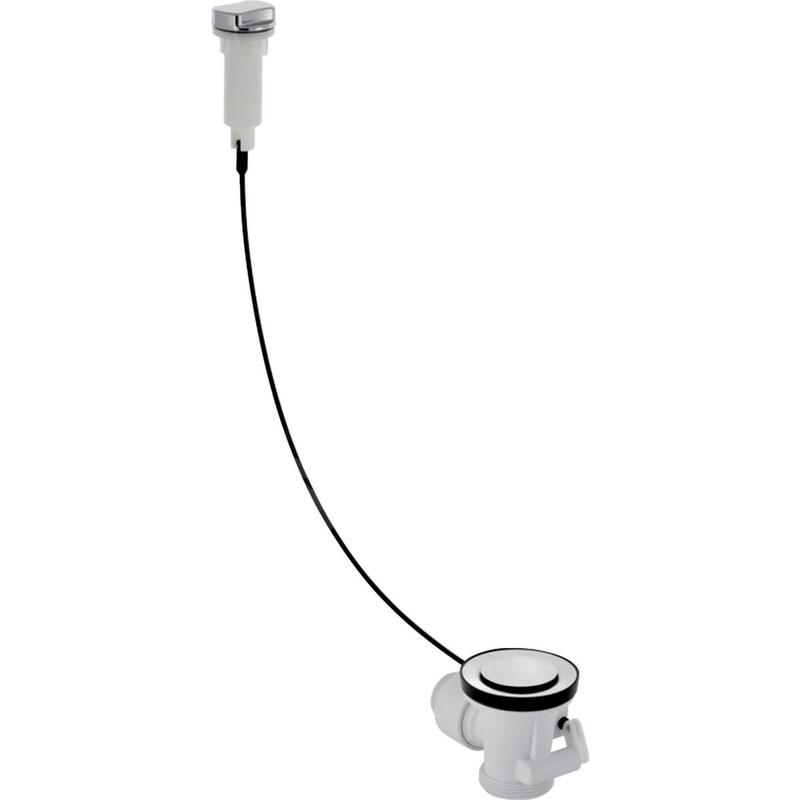 Geberit Accessoires - Siphon pour éviers avec actionnement rotatif G 1 1/2, chrome brillant 152.931.20.1