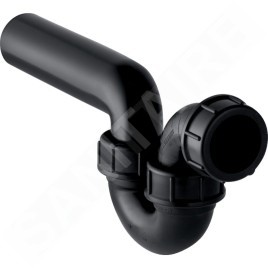 Geberit Accessoires - Siphon pour éviers, avec raccord à joint américain, entrée / sortie horizontale, d 50 mm, d1 56 mm