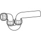 Geberit Accessoires - Siphon pour éviers, avec raccord à joint américain, entrée / sortie horizontale, d 50 mm, d1 56 mm