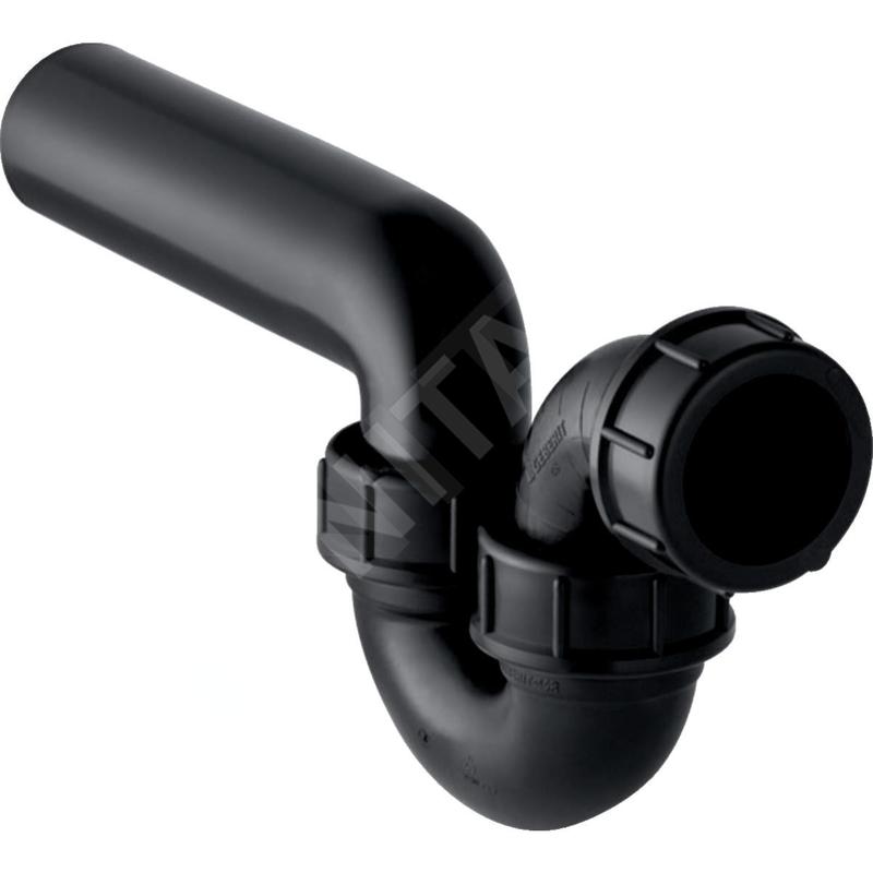 Geberit Accessoires - Siphon pour éviers, avec raccord à joint américain, entrée / sortie horizontale, d 56 mm, d1 56 mm