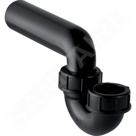 Geberit Accessoires - Siphon pour éviers, avec raccord à joint américain, entrée / sortie horizontale, d 56 mm, d1 56 mm