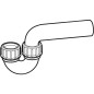 Geberit Accessoires - Siphon pour éviers, avec raccord à joint américain, entrée / sortie horizontale, d 56 mm, d1 56 mm