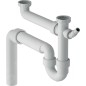 Geberit Accessoires - Siphon pour éviers double, avec embout cannelé équerre, sortie verticale, d 50 mm 152.553.11.1