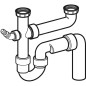 Geberit Accessoires - Siphon pour éviers double, avec embout cannelé équerre, sortie verticale, d 50 mm 152.553.11.1