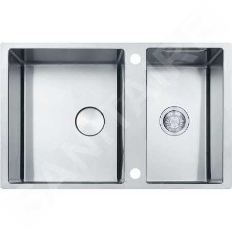 Franke Box Center - Évier BWX 120-41-27, 820x520 mm, inox 122.0579.553