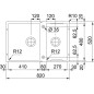 Franke Box Center - Évier BWX 120-41-27, 820x520 mm, inox 122.0579.553 Franke Box Center - Évier BWX 120-41-27, 820x520 mm, inox 122.0579.553