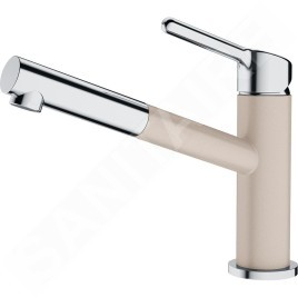 Franke Orbit - Mitigeur d'évier FC 3055.082 avec douchette extractible, chrome / Sahara 115.0623.059